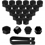 20 t&uuml;kkmutri katted 17 mm kuusnurksed kaitsekatted plastpoltide mutrite kaitsed rattamutri katted koos eemaldamist&ouml;&ouml;riistaga autodele - ei sobi Q7 jaoks 12x10x4cm