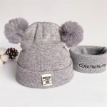 Talvised laste soojad kootud m&uuml;tsid pom pom-iga lastele Kootud nokam&uuml;tsid &Uuml;hev&auml;rvilised lastem&uuml;ts poistele T&uuml;drukutele Aksessuaarid hall