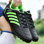 Jalgpallijalatsid Meestele Naised Poisid T&uuml;drukud &Otilde;ue Tf Jalgpallijalatsid Libisemiskindlad Tossud Unisex Spordijalatsid Suurus 31-44 Turf Jalgpall 31 must