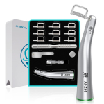 Dental Low Speed Handpiece Stainless Steel Material 4:1 Reduction Handpiece Inner Water Without Fiber Optic Contra angle For Orthodontics gray