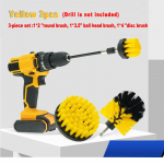 Elektriline puuripuhastushari Vannitoa pinnad vanni du&scaron;iplaadid ja vuugisegu Universaalne elektripesuri puhastuskomplekt 3PCS kollane