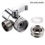 Esmaklassiline sulamist du&scaron;i suunaklapp k&ouml;&ouml;gi v&otilde;i vannitoa valamusegisti jaoks vaimne adapter, &uuml;he k&auml;epidemega poleeritud kroom zinc alloy