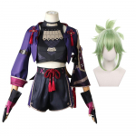 Anime Kuki Shinobu Cosplay Kost&uuml;&uuml;mid Naiste Halloweeni riided L-(Full set+wig)