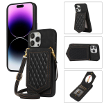 Nahast rahakott Crossbody &uuml;mbris Samsung S23 S22 S21 S20 Ultra Plus A13 A54/iPhone 15 14 13 12 11 Pro Max &otilde;larihma kaardihoidja telefonikottide kate iPhone 6/6S must