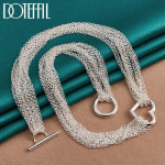 Romantiline s&uuml;damega kaelakee, h&otilde;bedane pulmakink Moeehted 45cm