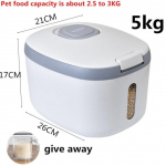 K&ouml;&ouml;gikonteiner, 5KG, 10KG, &auml;mber, nano, putukakindel, niiskuskindel, riisikarp, teravili, suletud purk, koduhoidla, lemmikloomatoidu poekast 5 KG
