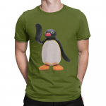 Uudsus Pingu The Penguin T-s&auml;rk Unisex puuvillane T-s&auml;rkide seeria Multifilm Meem Lastele 80ndad 90ndad Retro armas &uuml;lisuur Unisex L