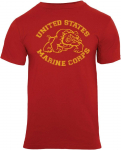 Red Marines Bulldog T-s&auml;rk Usmc Military Bull Dog Tee Us Marine Corps S