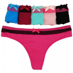 Naiste Stringid Naiste alusp&uuml;ksid G stringid Seksikas naistepesu Naiste puuvillane aluspesu Naistep&uuml;ksid Solid Tanga Mujer 6 tk/partii M