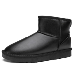 Talvised pahkluu lumisaapad Mehed Naised Unisex PU Nahk Veekindel Pl&uuml;&uuml;s Soe Paks Puuvill Siseruumides V&auml;ljas 43 gray