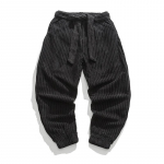 Corduroy Harem P&uuml;ksid Talvised Jaapani meeste vabaaja s&ouml;rkimisp&uuml;ksid Hip-hop t&auml;navap&uuml;ksid Meeste Suur suurus M-5XL 2XL must