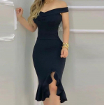 2024. aasta mood, &otilde;lgadeta &otilde;lgadeta l&otilde;hestatud volangidega kleit, naiste piduklubi vabaaja kleidid, suvised seksikad riided 30591 S must