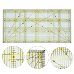 1 tk teppide joonlaud kahev&auml;rviliste v&otilde;rejoontega lapikujuline joonlaud Akr&uuml;&uuml;list &otilde;mblusjoonlaud teppimise l&otilde;ikejoonlaua &otilde;mblemiseks 1 pc