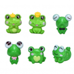 6 tk/komplekt Mini Frog Figure Mold Aed Bonsai Mikromaastiku kodukaunistused roheline