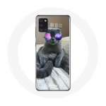 Lillade prillidega Samsung Galaxy A21S &uuml;mbris Cat