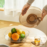 Keskmise osa kausi puuviljahoidiku t&uuml;hjendatav taldrik k&ouml;&ouml;gi t&ouml;&ouml;pinna jaoks Transparent white