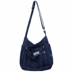 Denim naiste kott Suure mahutavusega &otilde;lakott &otilde;pilastele Crossbody kott tumesinine v&auml;rv