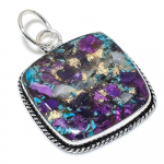 Natural Spiny Oyster Gemstone Handmade 925 Sterling Silver Pendant 2.05 n7a34