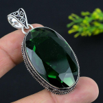 Natural Chrome Diopside Gemstone 925 Sterling Silver Gift Pendant 2.40 o8y07