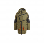 Adidas Xploric Parka Helkuriga Veekindel V&auml;lisjope Mitme Taskuga Kapuutsiga Jope Logoga Meeste &Uuml;ler&otilde;ivad Armee-Roheline GQ2399 XL