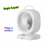 Uus kaasaskantav v&auml;ike ventilaator, kahepealine p&ouml;&ouml;rlev lauaarvuti elektriline ventilaator majapidamises kasutatav kahekihiline tsirkulatsiooniventilaator 【Single-Layer】Plug-in version valge