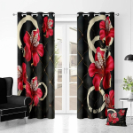 2 tk Golden Peacock kardin &Otilde;ppetuba K&ouml;&ouml;k Elutuba &Uuml;hiselamu varraste tasku Top Aknakatted Magamistoa tarvikud Kodusisustus W70xH160(CM)x2PCS-Grommet Top