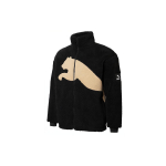 Puma V&auml;rviplokk Logoga Kunstkarusnahast Soe Jakk Meeste Joped Must 848418-01 L