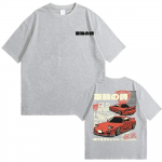 Anime Initial D Drift AE86 Double Sided Print Tshirt RX-7 R34 Skyline GTR JDM T-shirt Unisex Vintage Harajuku Oversized T Shirts 4XL