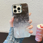 Uus sulgl&otilde;nga gradiendiga galvaniseeritud mobiiltelefoni &uuml;mbris iPhone 15 14 13 12 Pro Max 11 lasermarmorist muster iPhone 11 must