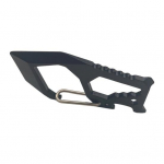 Kiirvabastusega pandlaga, multifunktsionaalne t&ouml;&ouml;riistav&otilde;ti, roostevastane &uuml;litugev v&otilde;tmehoidja kaasaskantav pudeliavaja karabiin v&auml;lik&auml;mpingus, reisimise elluj&auml;&auml;mine must