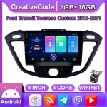Android Ford Transit Tourneo Custom 2012-2021 Autoraadio Carplay Multimeediam&auml;ngija DSP IPS Video WIFI Bluetooth GPS Navigatsioon 1+16GB 1+16GB