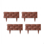 Loomat&otilde;kked Aiapiirete &Auml;&auml;risribad, Eemaldatavad Painduvad, Maastikuaia Taimede Piirded 4Pcs brick fence