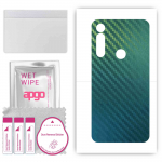apgo Protective Skin Sticker for the back compatible with Motorola Moto G Power, Wrap Film, Foil, Vinyl - Pattern Carbon Chameleon CAKA1