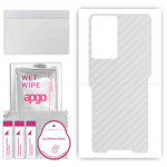 apgo Protective Skin Sticker for the back compatible with Doogee S97 Pro, Wrap Film, Foil, Vinyl - Pattern Transparent Carbon