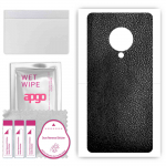 apgo Protective Skin Sticker for the back compatible with vivo NEX 3S 5G, Wrap Film, Foil, Vinyl - Pattern Black Leather