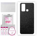 apgo Protective Skin Sticker for the back compatible with vivo Y50, Wrap Film, Foil, Vinyl - Pattern Black Honeycomb