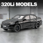 1/32 M320i sulamist automudeli survevalu, heli ja valgusega lastele m&auml;nguasja kingitus 1/32-Size:15.2*6.5*5.2cm must
