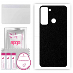 apgo Protective Skin Sticker for the back compatible with Tecno Pop 5, Wrap Film, Foil, Vinyl - Pattern Matte Black