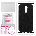 apgo Protective Skin Sticker for the back+sides compatible with Realme X2 Pro, Full Wrap Film, Foil, Vinyl - Pattern Black Camo