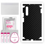 apgo Protective Skin Sticker for the back+sides compatible with Honor 20S, Full Wrap Film, Foil, Vinyl - Pattern Carbon Black