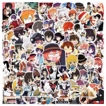 100 tk/pakk Bungo hulkuvate koerte animekleebised isetegemise kleebised s&uuml;learvuti pagasi jaoks m&otilde;eldud rula telefonim&auml;nguasi Bungo Stray Dogs 2