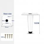 4 tk M&ouml;&ouml;blijalad, Valged Metallist Diivanijalad Modernsed M&ouml;&ouml;bli Tugijalad Asendusjalg Diivani Tooli Ottomani Kapi Laua jaoks Straight cone 10CM8