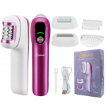 HATTEKER Beauty Epilator 3 in 1 Shaver for Women LED Body Exfoliator for foot Women's Hair Removal Set for Body