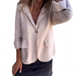 Mantli rev&auml;&auml;r pikkade varrukatega klapiga taskud &uuml;likonna jope &uuml;hev&auml;rviline &uuml;he n&ouml;&ouml;biga lahtine t&ouml;&ouml; M khaki