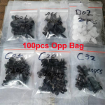 100 TK OPP kott, 6 t&uuml;&uuml;pi universaalne autopandla plastikust fikseeritud pandla kinnitus 100pcs Bagged
