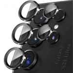 Kaamera objektiivi kaitse Samsung Galaxy S24 Ultra S23 fe S22 Plus A15 A25 A35 A55 A14 A24 A34 A54 alumiiniumisulamist r&otilde;ngas karastatud klaasist objektiivi p&otilde;rutuskindel Samsung S24 must