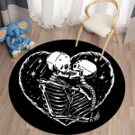 Skull Terror Art HD tr&uuml;kitud &uuml;mmargune vaip elutuppa Vaibad telkimine piknikumatid Magamistoa vaip Flanellist libisemisvastase joogamati kingitused 60cm