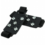 Outdoor Crampons Snow Ice Uisutamisvastane k&uuml;&uuml;nis kinga kate Suurus Silikoonkummist libisemisvastane Velcro jalatsi kate 12.1x5.5cm must