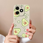 &Uuml;mbrised Tecno Spark 20 20C Pop 8 Pova 6 Pro Itel A18s A70 tagakaas P&auml;ris lilleline avokaado matt silikoon Pehme kaamerakaitse mood telefonikotid Tecno Spark 20C