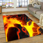 3D Vulkaani Laava Magma Vaip Magamistoa Elutoa Kodu Diivani Kaunistuseks, Laste M&auml;ngu Suur Dekoratiivne P&otilde;randamatt Libisemisvastane Kingitus 80cm x 120cm